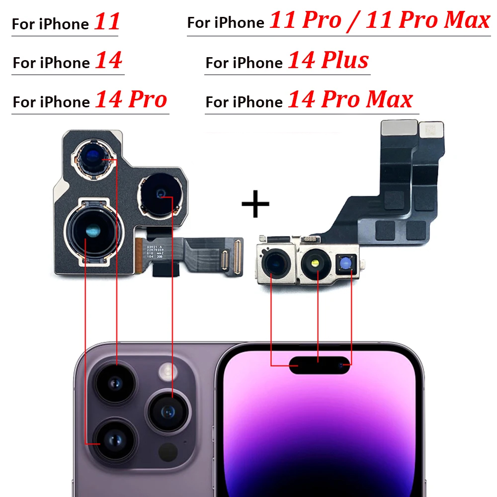 iPhone 11、14 Pro Max、14 Plus対応、背面リアカメラモジュール