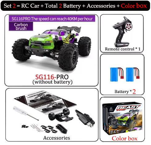 SG116 PRO / SG116 MAX 1:16 4WD 80KM/H High Speed RC Car Waterproof
