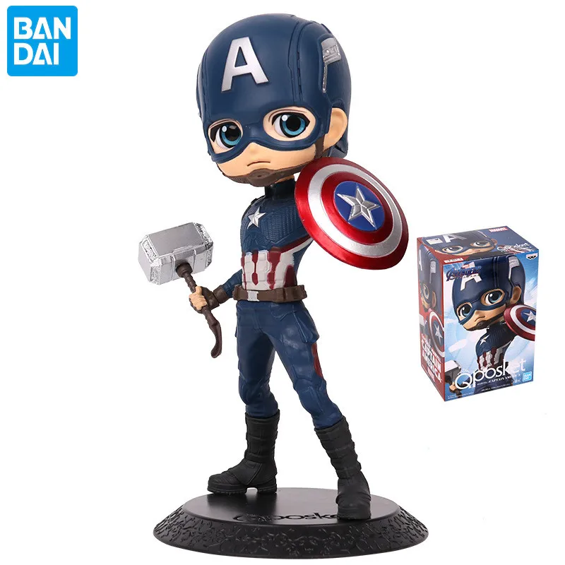 BANDAI original Banpresto Qposket Marvel Avengers Iron man Captain