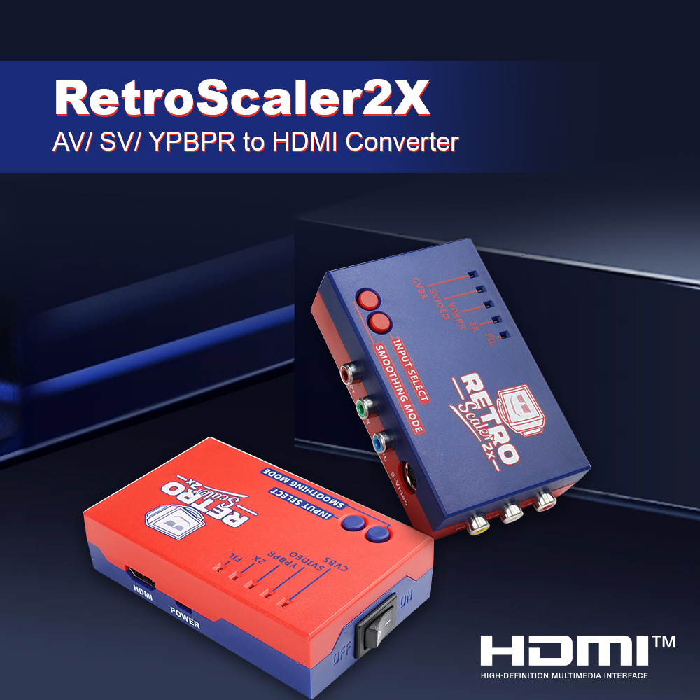 RetroScaler2x AV to HDMI® Converter and Line-doubler For Retro