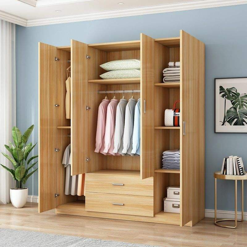 Wooden Wardrobe Cabinet, Clothes Closet, Drawer Bedroom Armoire