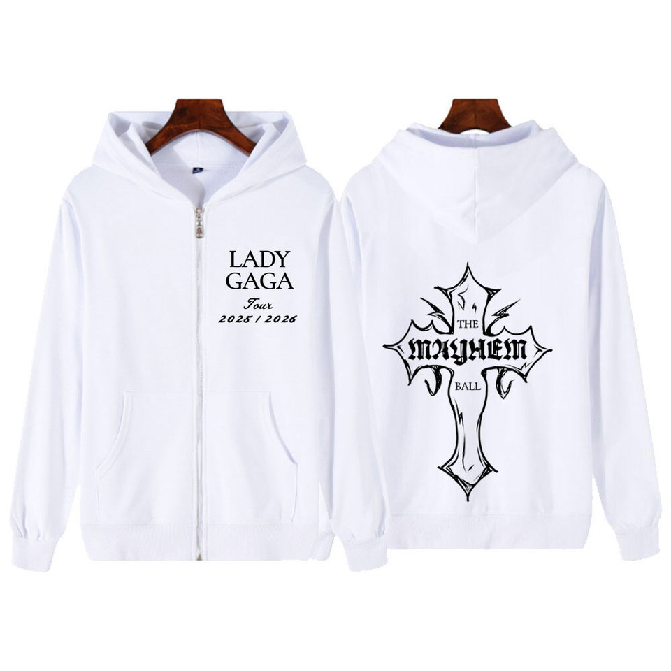 Lady Gaga The Mayhem Ball Tour 2025 Zipper Hoodie Men Women