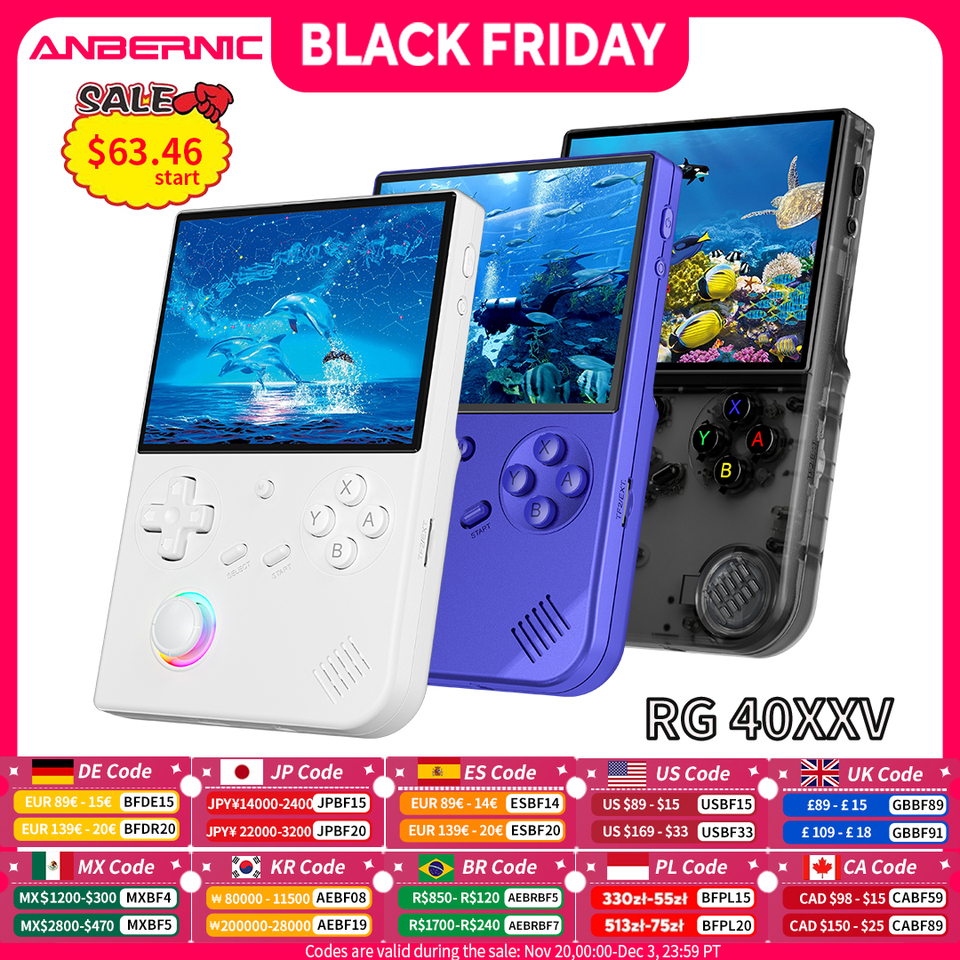 ANBERNIC RG 40XXV RG40XXV ハンドヘルドゲームコンソール Linux 64