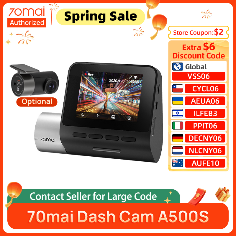 70mai A500S ドライブレコーダー Pro Plus+ 1944P 140°広角 70mai 車載