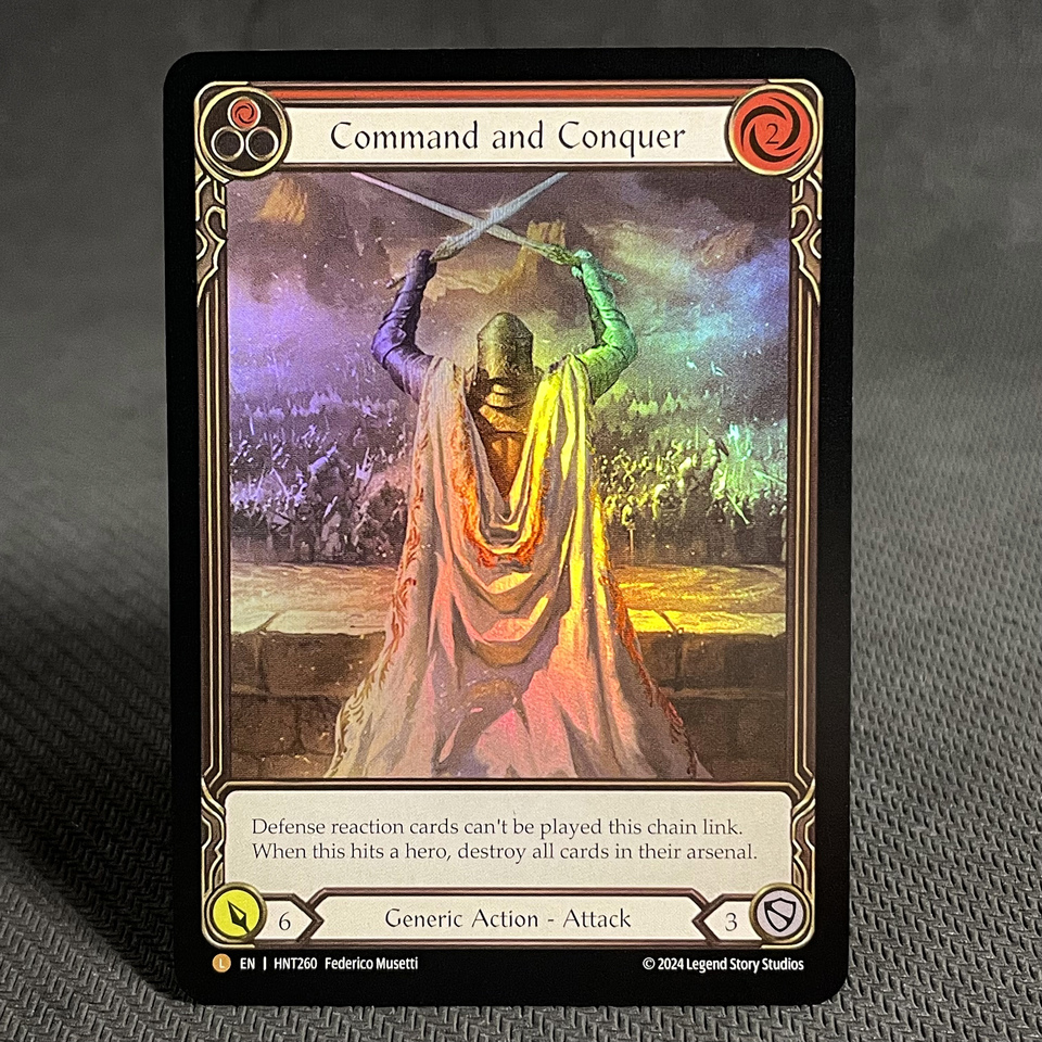 FAB Card Rainbow Foil Proxy Cards Blood Splattered Vest Command