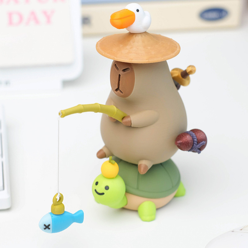 Kapibala Magnetic Desktop Ornament 3d Printed Capybara Model Doll