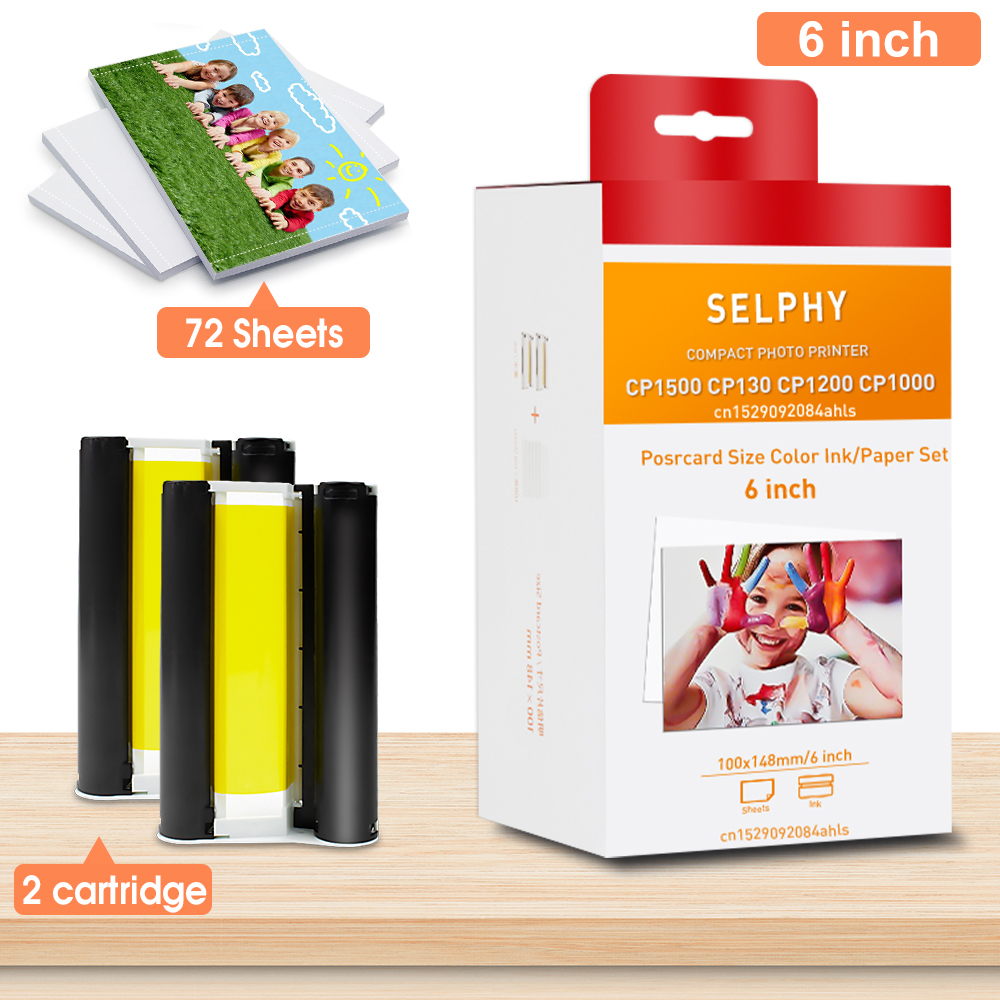 KP108-IN 6インチ写真用紙インクカセットセット キヤノンSelphy CP1500