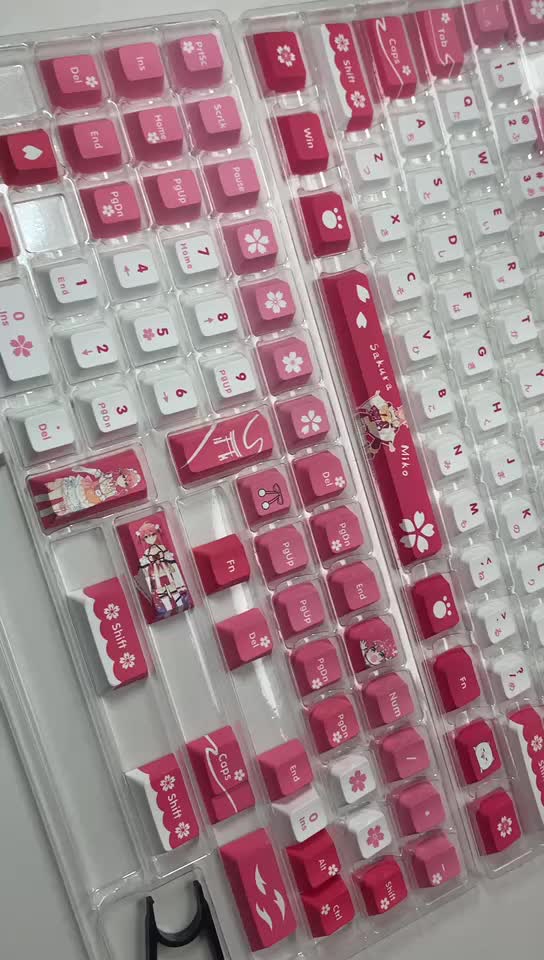 Sakura miko-メカニカルキーボード用キーキャップ,オリーブオイル入り