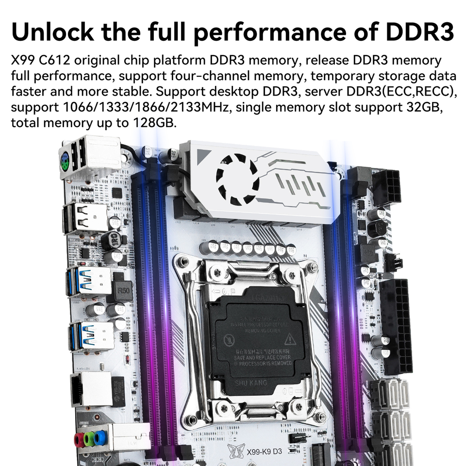 MACHINIST X99 K9-D3 Motherboard Support Xeon E5 2666 V3 /2673 V3