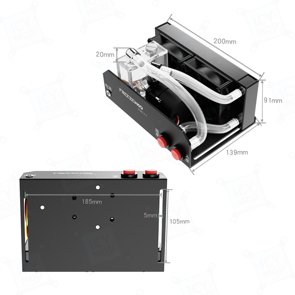 Freezemod-冷却キット,液体モジュール,160mm,アルミニウムラジエーター