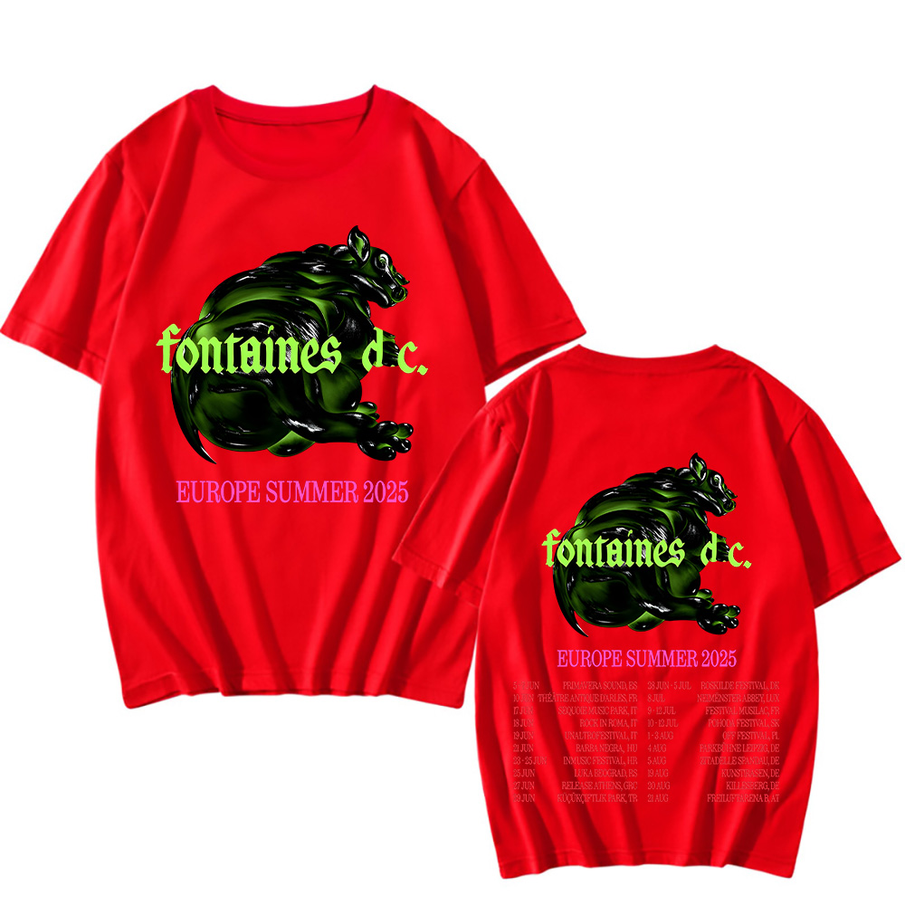 Fontaines DC Europe Summer Tour 2025 T-shirts Funko Pop Short