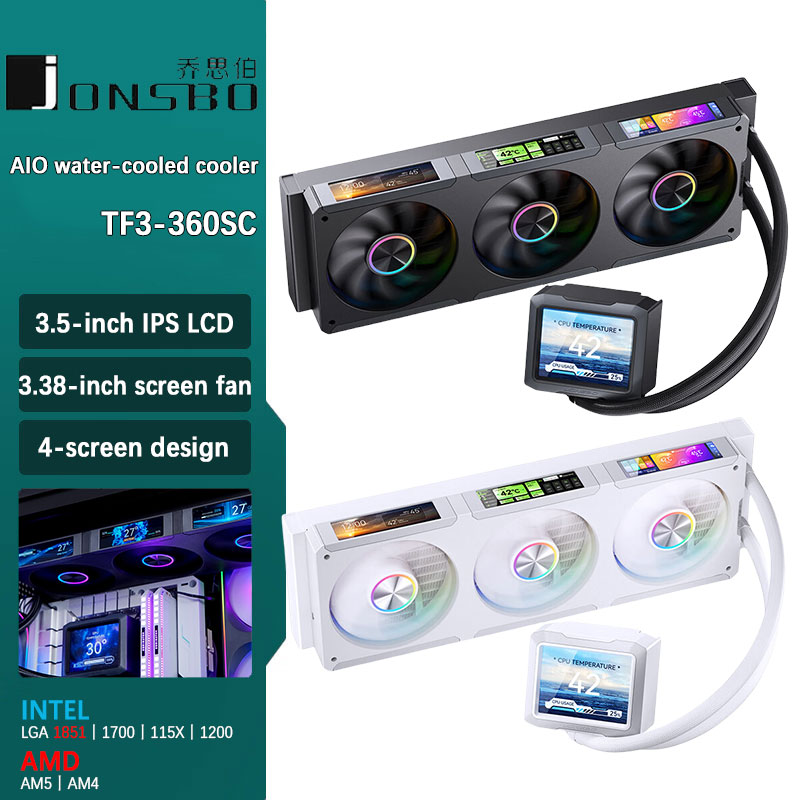 JONSBO TF3-360SC オールインワン CPU 水冷クーラー 3.5 インチ IPS