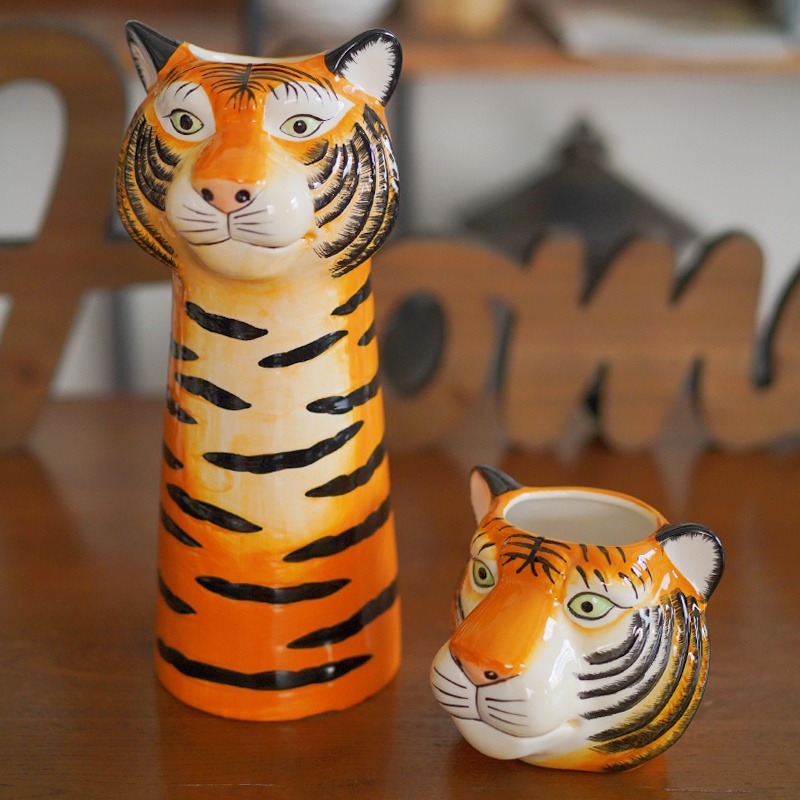 人間国宝級◇蔵から凄い迫力のある虎の壺が出てきた、壺、花瓶、花道具