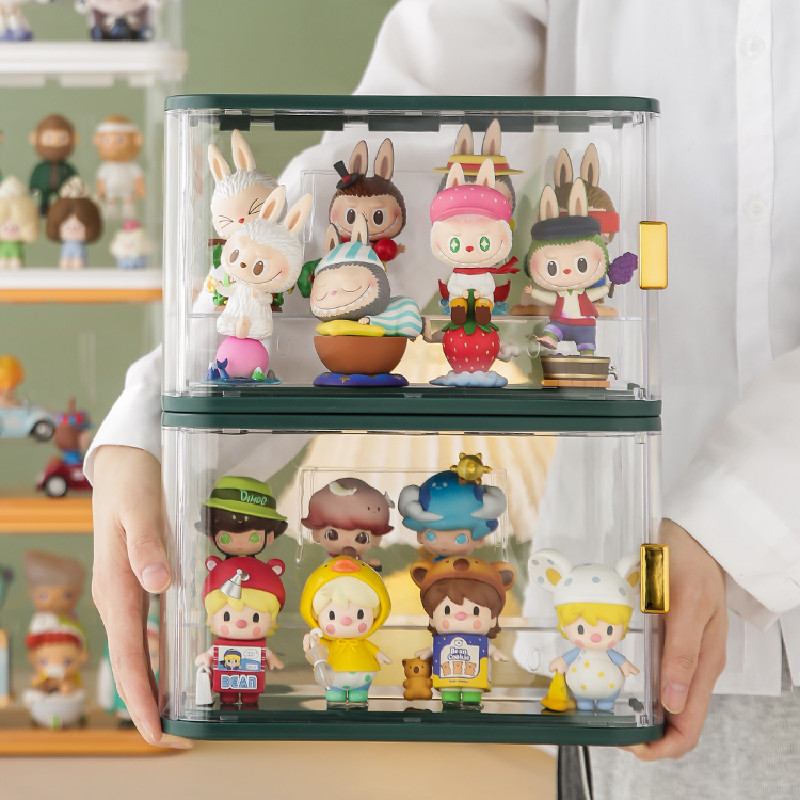 Pop-mart-置物やアニメのキャラクターが入った収納ボックス,ショー