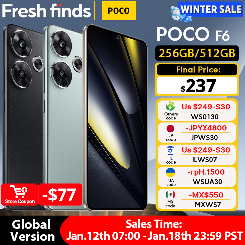 最新の POCO F6 スマートフォン 256GB 512GB Snapdragon ® 8s Gen 3