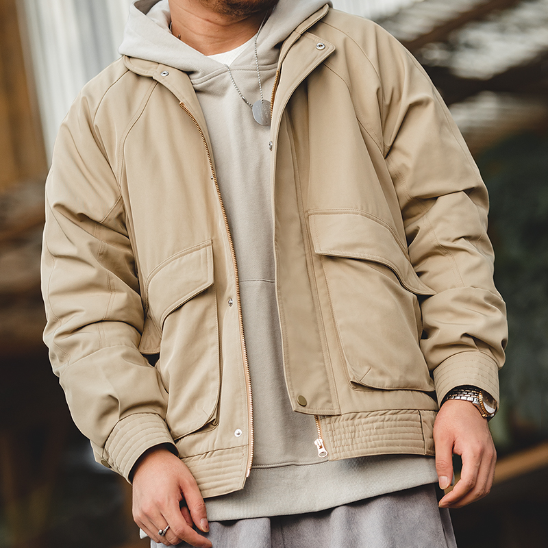 Maden Japanese Vintage Pilot Jackets Thickened Warm Cotton Pocket