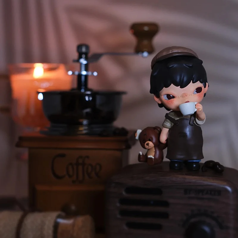 Original POPMART Hirono Coffee Series figurines trendy toys