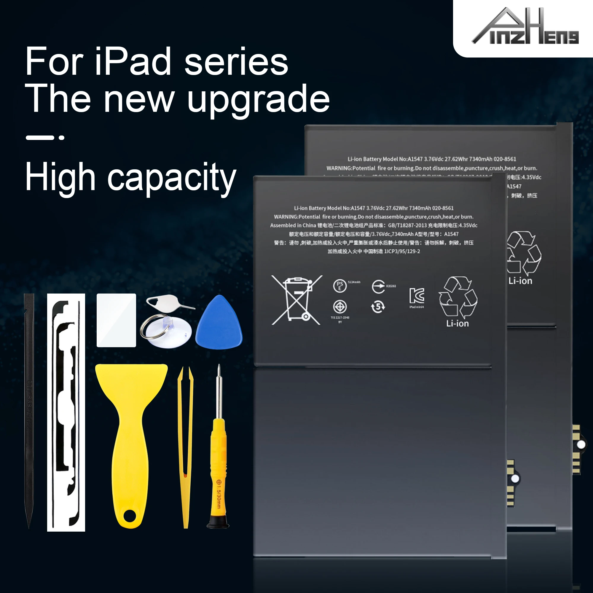 PINZHENG Tablet Battery For iPad 5 6 Air A1484 For iPad Air2 A1474