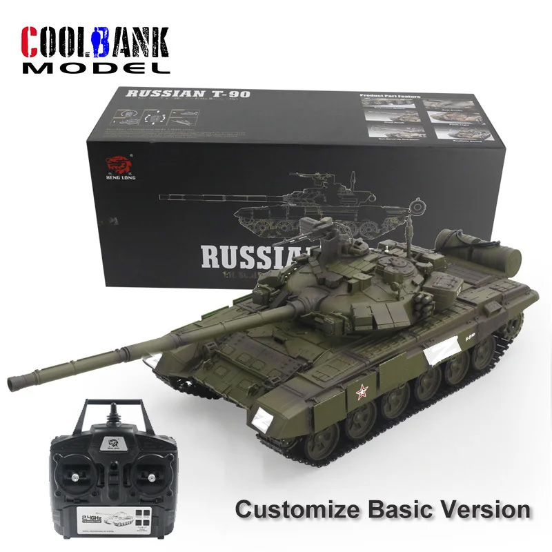 COOLBANK 2.4Ghz ヘンロン 1/16 RC タンク 7.0 Ver. ロシア T90 3938-1