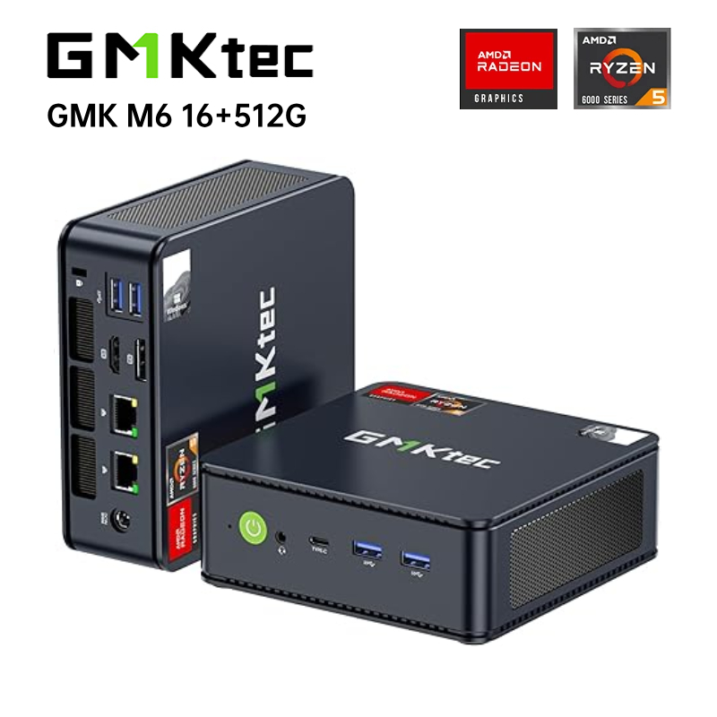 GMKtec M6 ミニ PC AMD R5 6600H 6 コア 12 スレッドコンピュータ 16