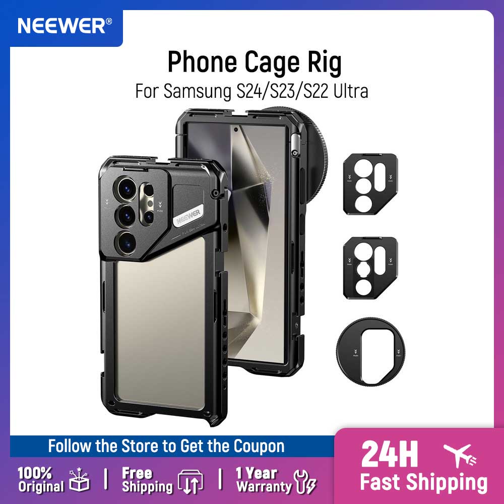 NEEWER Phone Cage for Samsung S22/S23/S24 Ultra with 67mm Filter