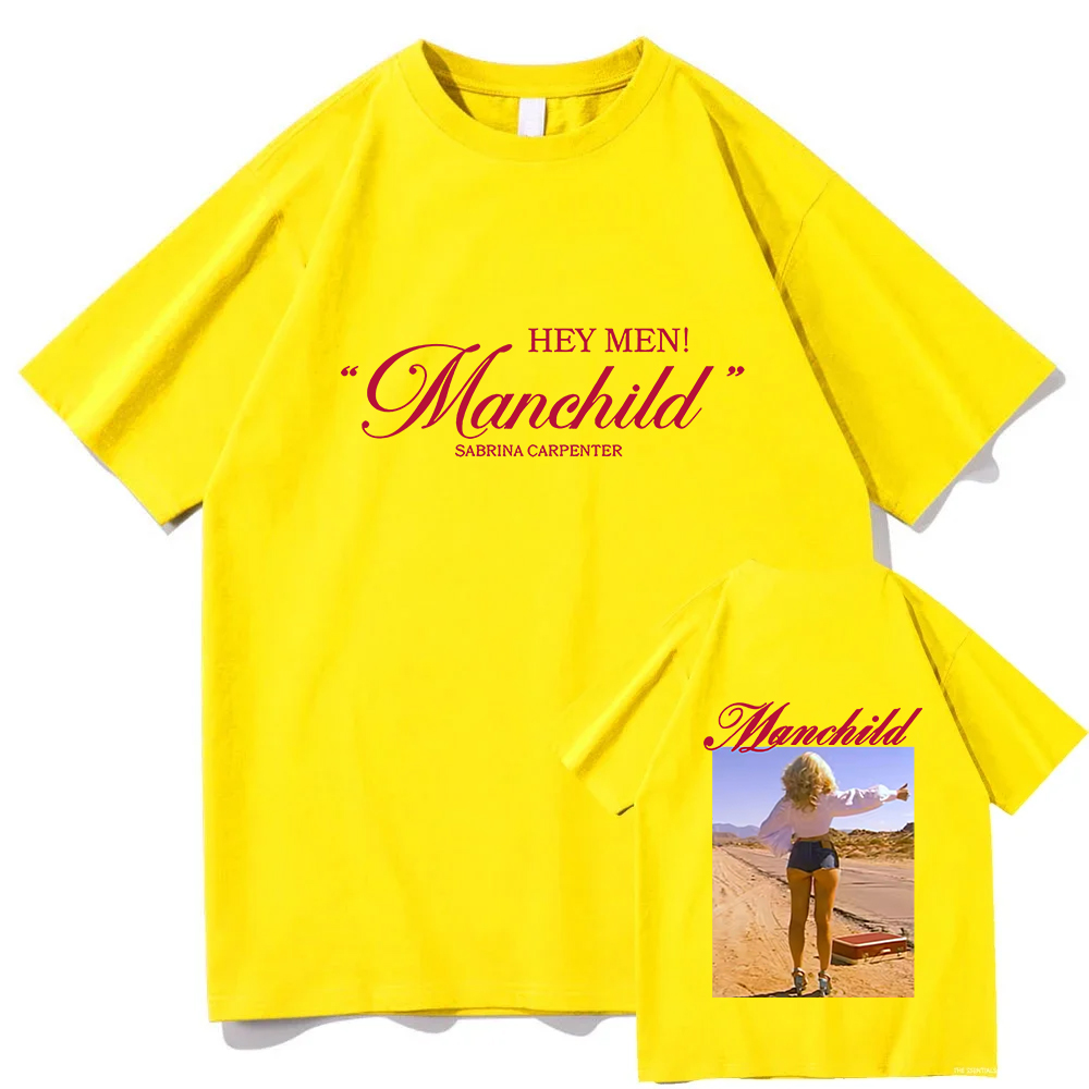 Sabrina Carpenter Manchild Print T-shirt 2025 Fashion Singer