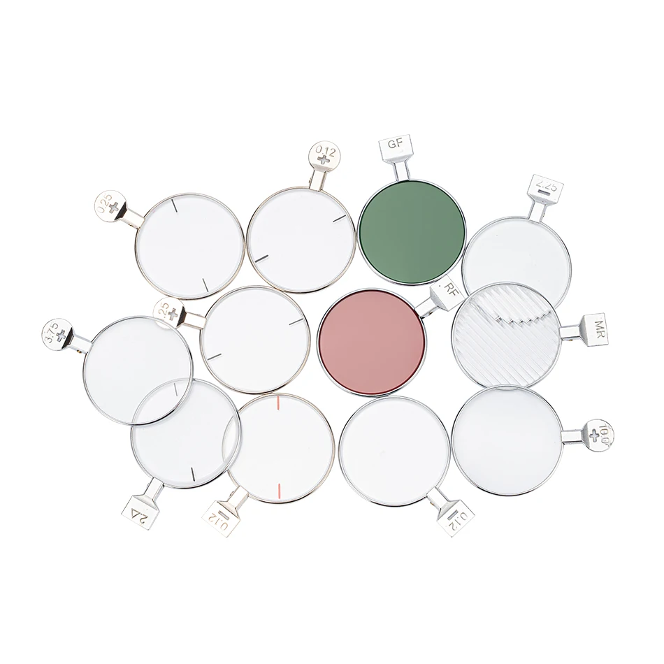 眼科検査レンズ,レンズセット,レンズ直径38mm,1個 ± 4.25d〜12.00d