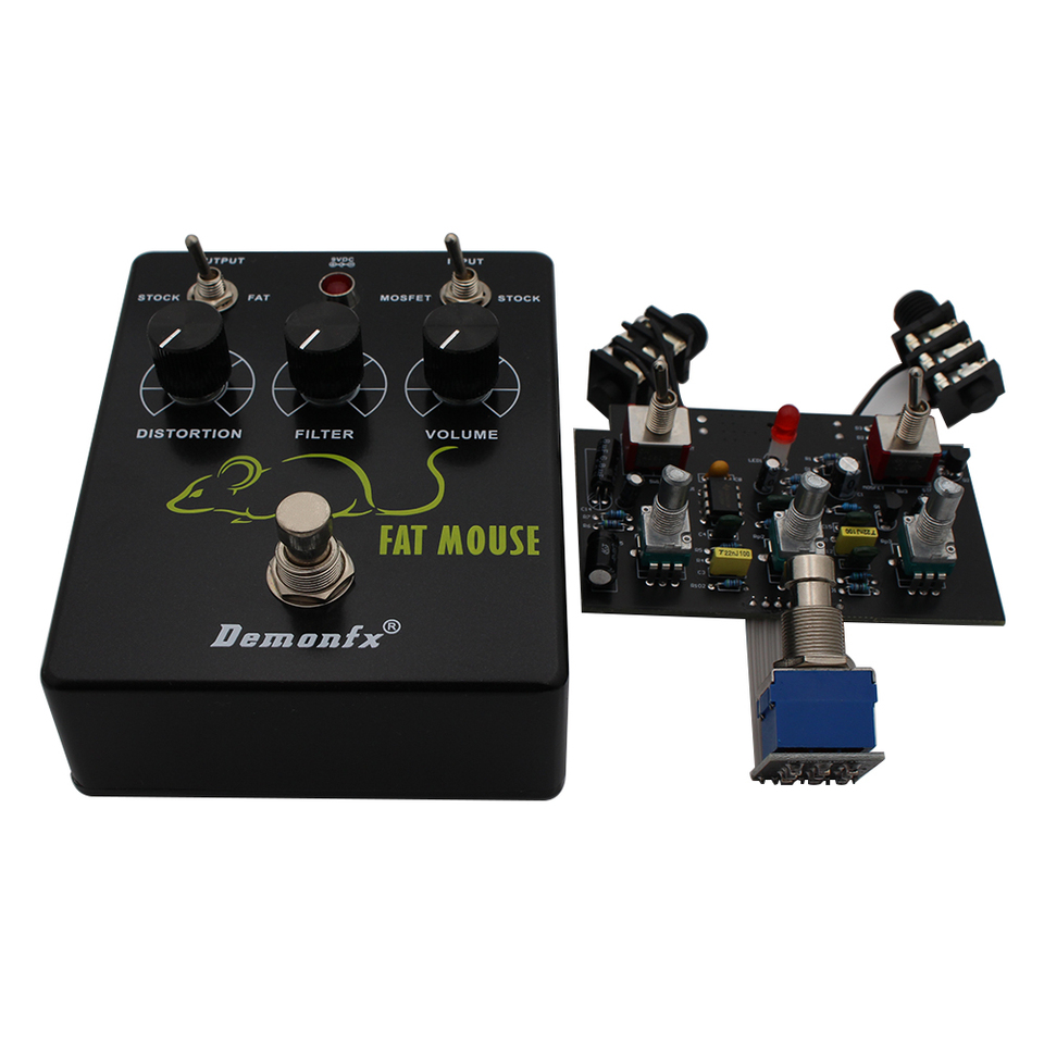 Demonfx FAT MOUSE Guitar Effect Pedal, FUZZ Distortion with True
