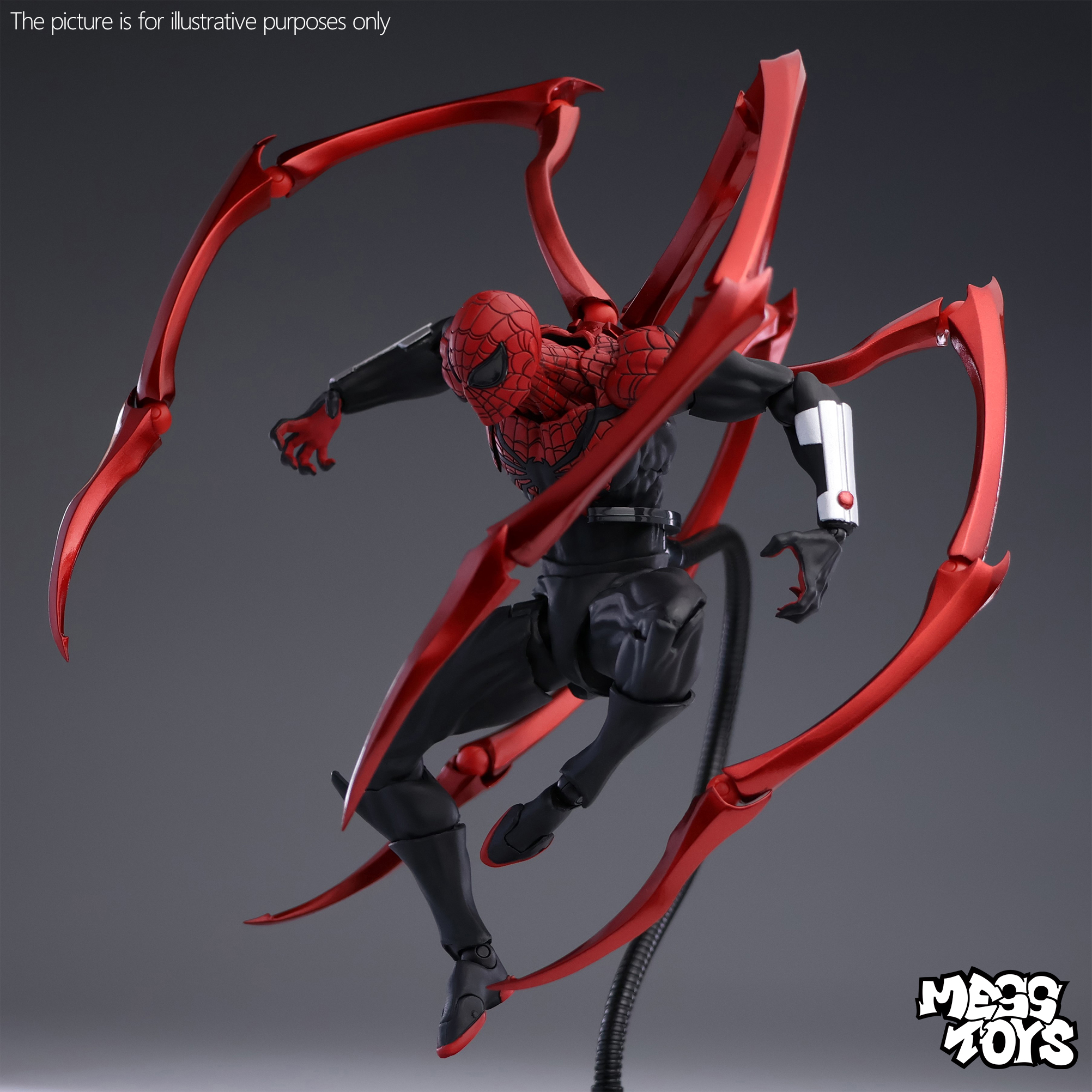 MessToys 優れたスパイダーマンフィギュア混乱おもちゃケインパーカー
