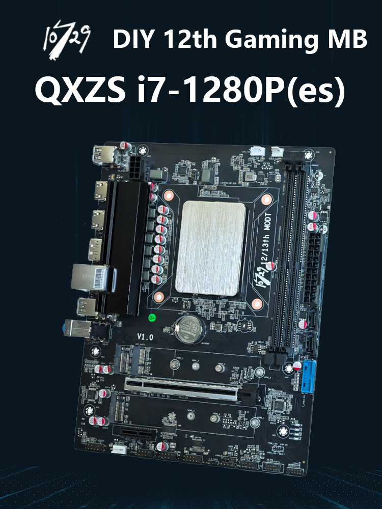10729 DIY Gaming MB with Onboard Desktops I7-1280P(QXZS)16C20T I7