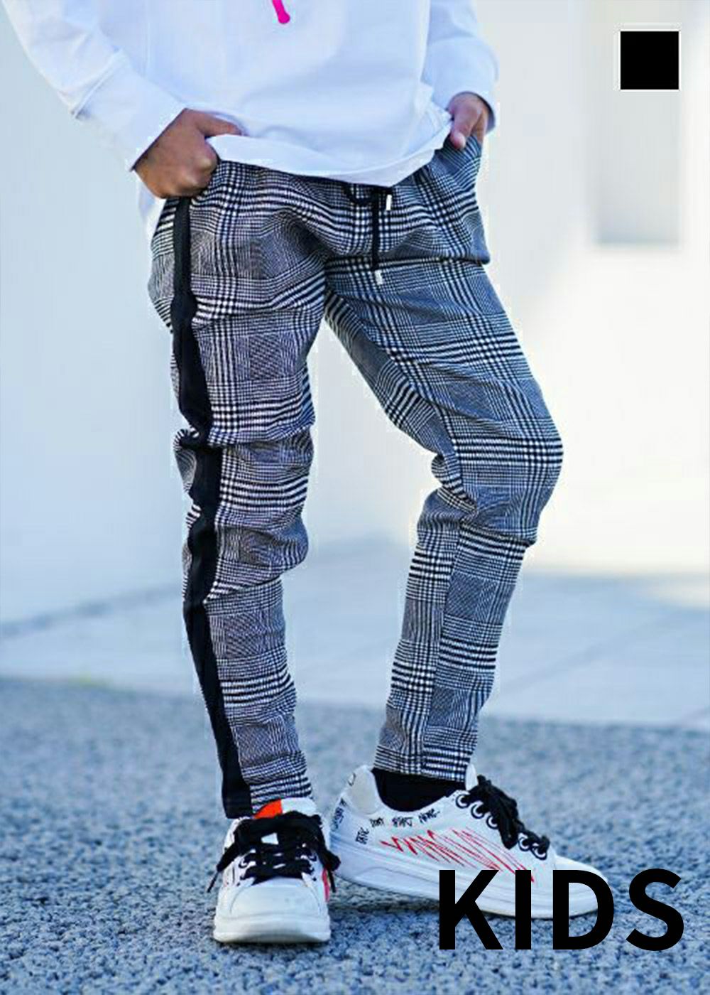 RTEGグレンチェックラインパンツキッズ | adamsJUGGLER（アダムス