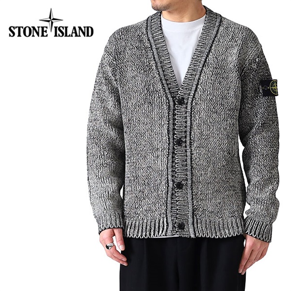 STONE ISLAND ストーンアイランド コットンシェニール カーディガン