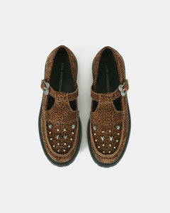 RESTOCK] UNISEX WESTERN MARY JANE LOAFERS aaa465u(LEOPARD/BROWN