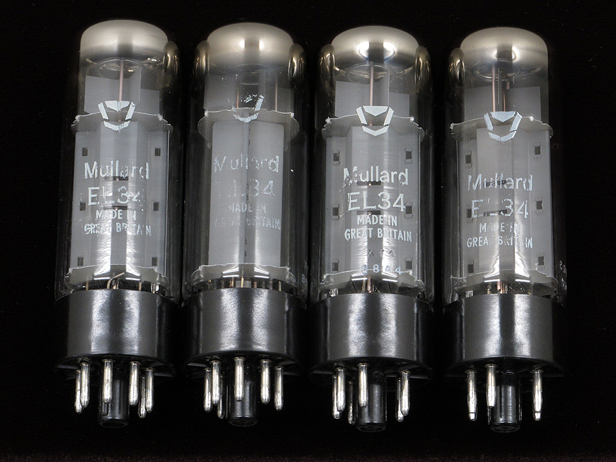 ムラード Mullard EL34 (4本) 真空管 英国製 元箱付 @18123 / 中古
