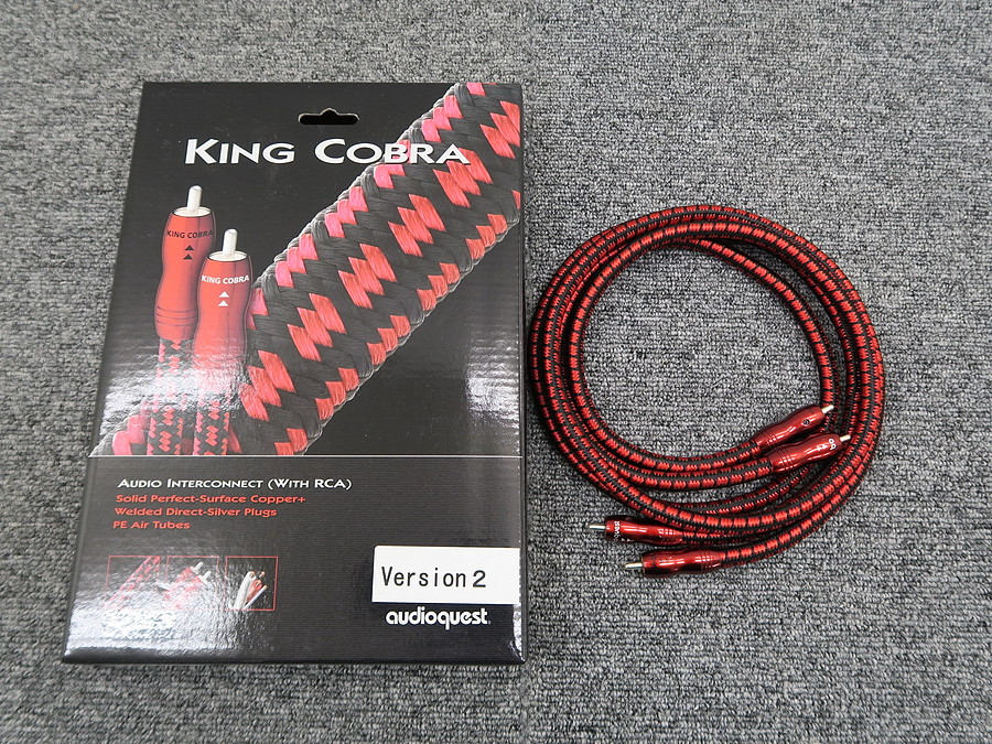 AudioQuest King Cobra ver.2 (1.0m) RCAケーブル 元箱付 @42092