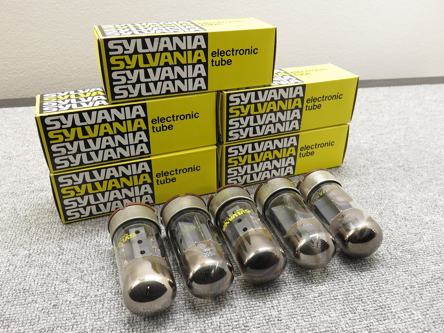 シルバニア SYLVANIA 6550 真空管 5本セット 元箱付 @49494 / 中古