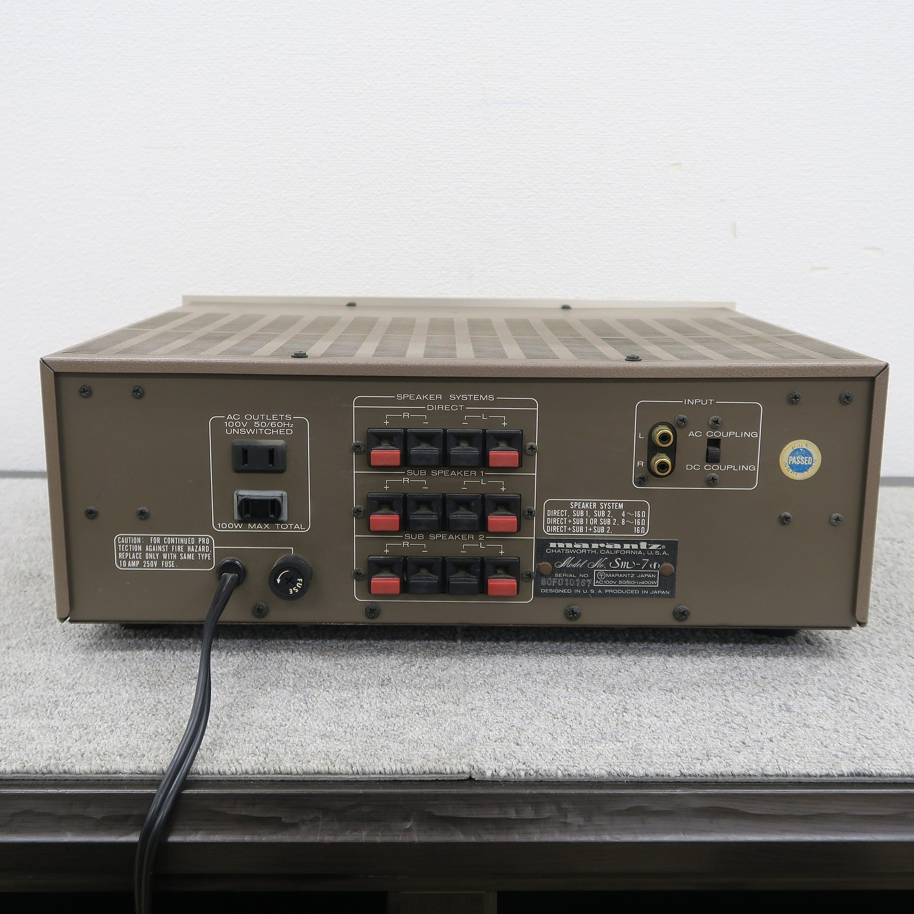 ジャンク】マランツ Marantz SM-7 パワーアンプ @55401 / 中古