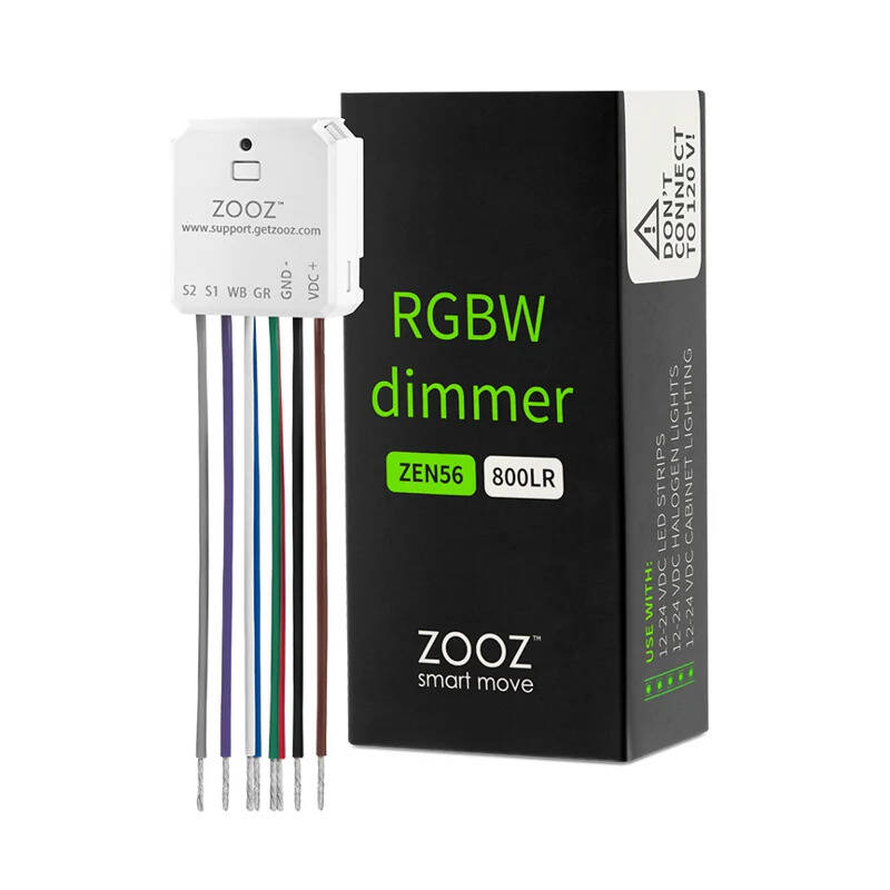 ZEN56 800LR Zooz ZEN56 RGBW ZWave 800 Long Range Dimmer Module for
