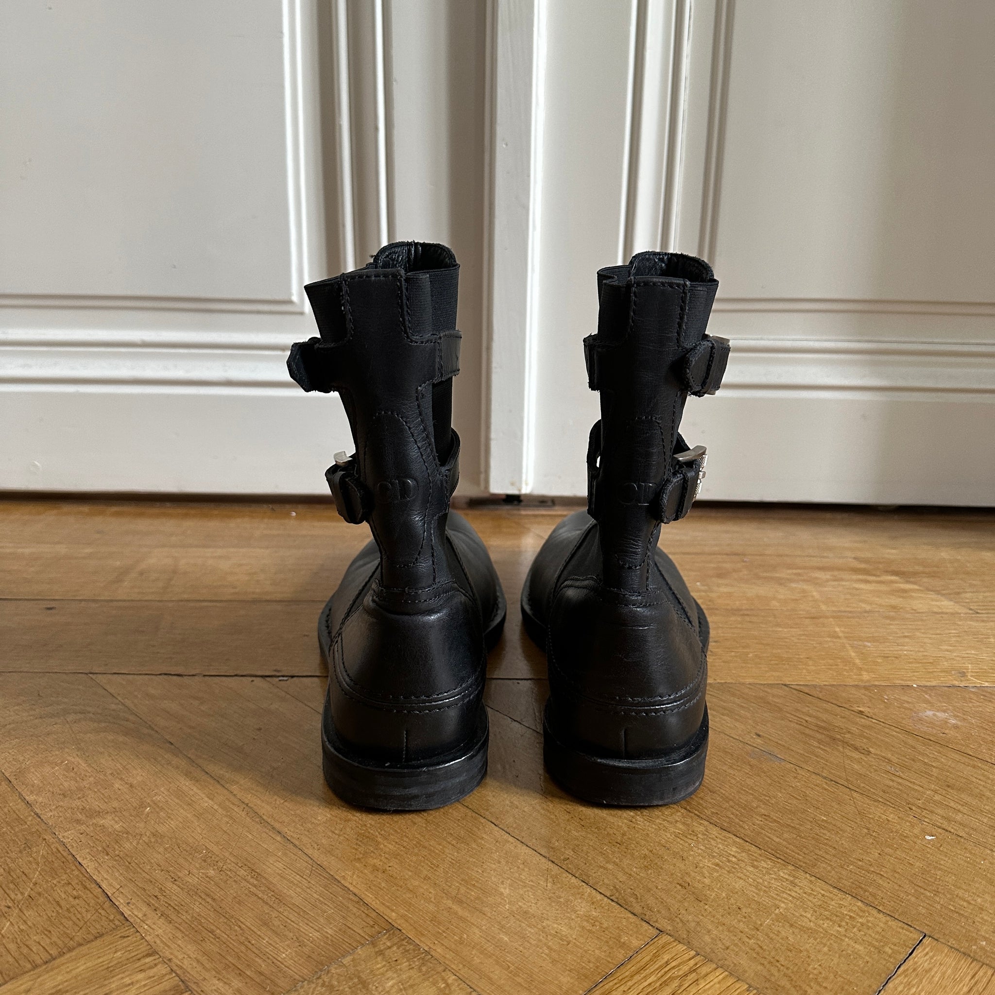 Dior Homme AW04 VOTC Buckle Strap Moto Biker Boots - Ākaibu Store