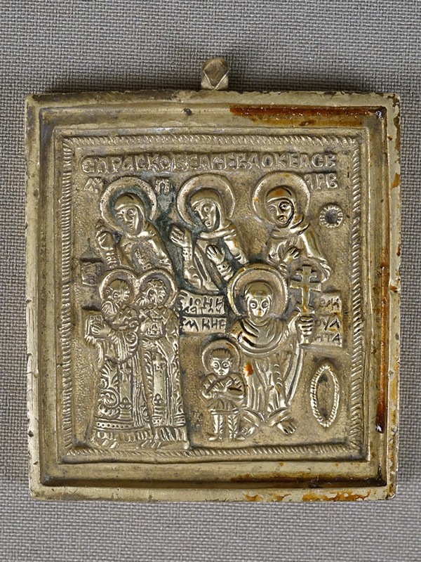 Икона «Святые Мученики Кирик и Иулитта (Улита)», медное литье, 5,5