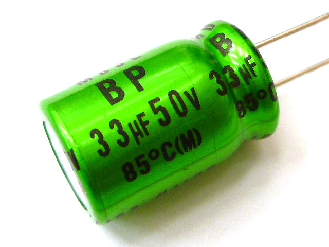 オーディオ用無極性電解コンデンサー33μF50V85℃ ニチコンMUSE・ES