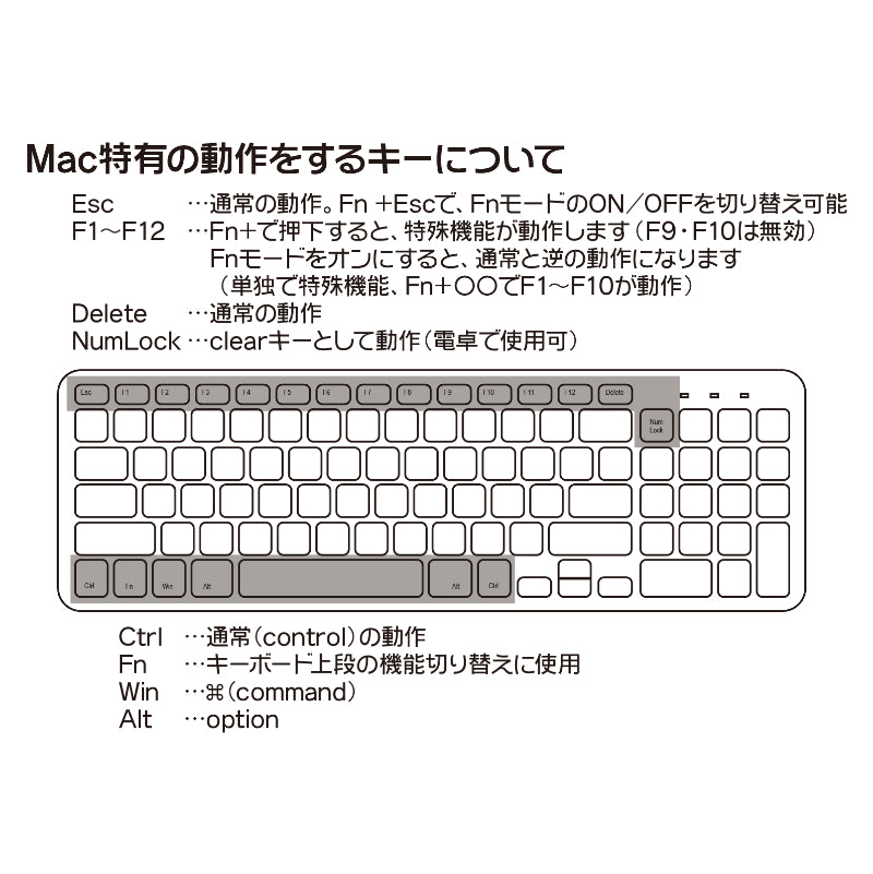 Mac互換軽量キーボード英語配列 ホワイト [KB-USB-WH] – 秋葉館