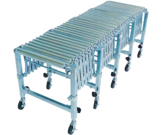 61-3172-88 フレキシブル伸縮ローラーコンベア W489.4 機長771-2142
