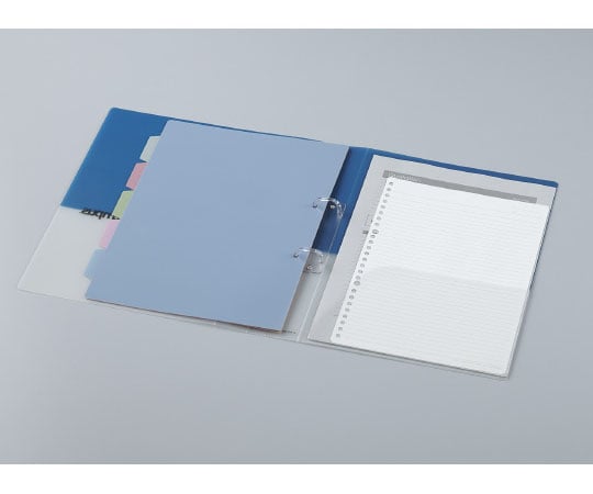 63-4127-07 プリントもとじやすい2穴バインダー A4 青 ﾙ-PP158B 【AXEL