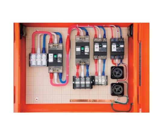 67-5621-43 仮設動力分電盤 主幹75A 3回路（75A×1）（60A×1）（20A×1