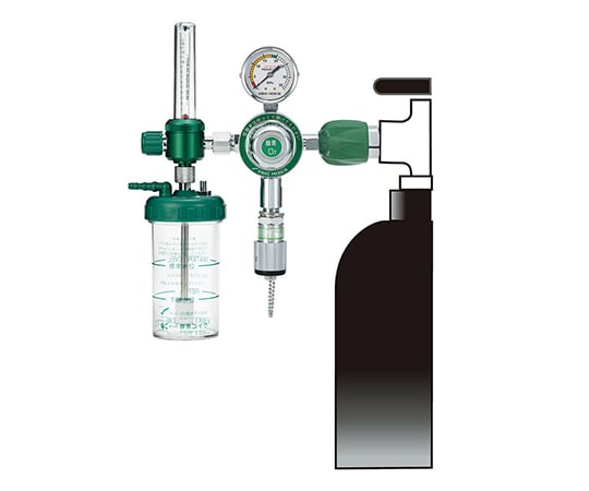 7-4830-11 セフティフロー 酸素流量計 MS ピン仕様 ボンベ用