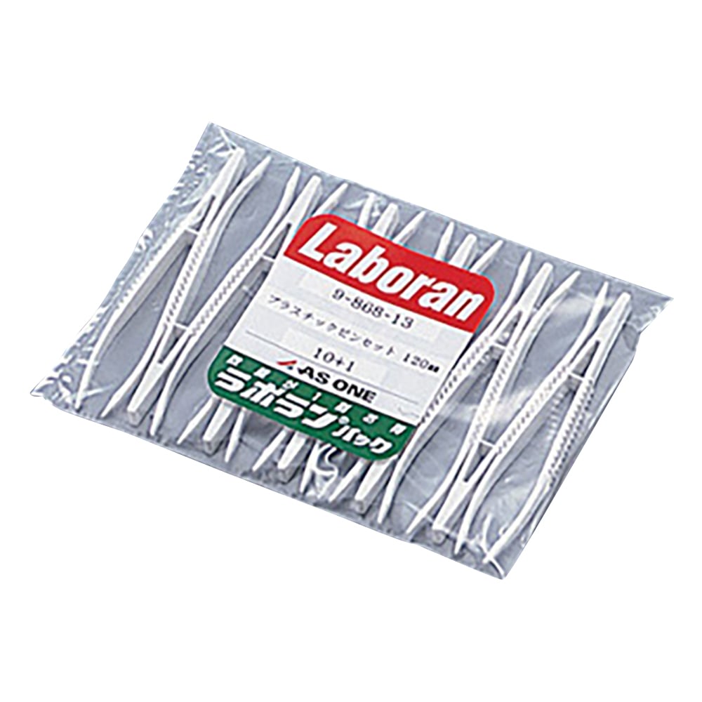 9-868-13 ラボランプラスチックピンセット 120mm 11本入 【AXEL】 アズワン