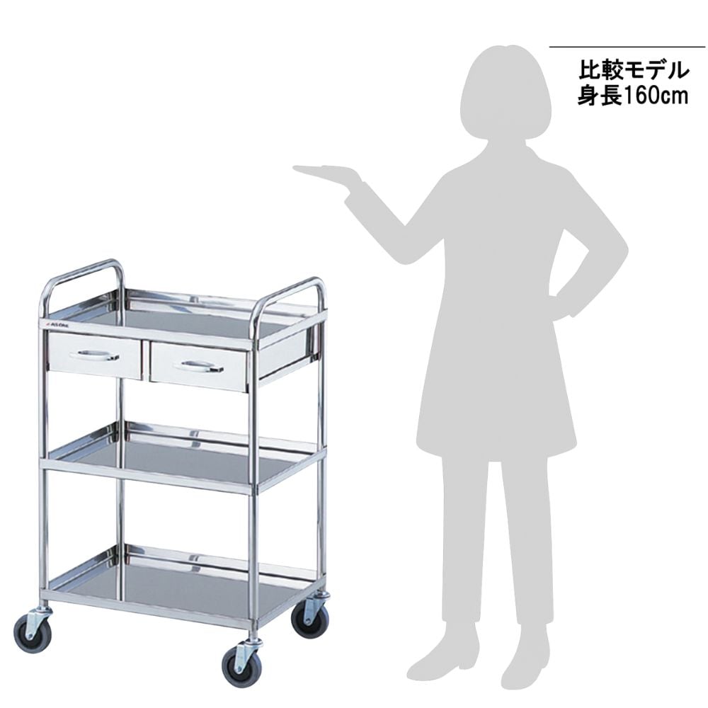 1-7633-02 サイレントラボカート 3段 【AXEL】 アズワン