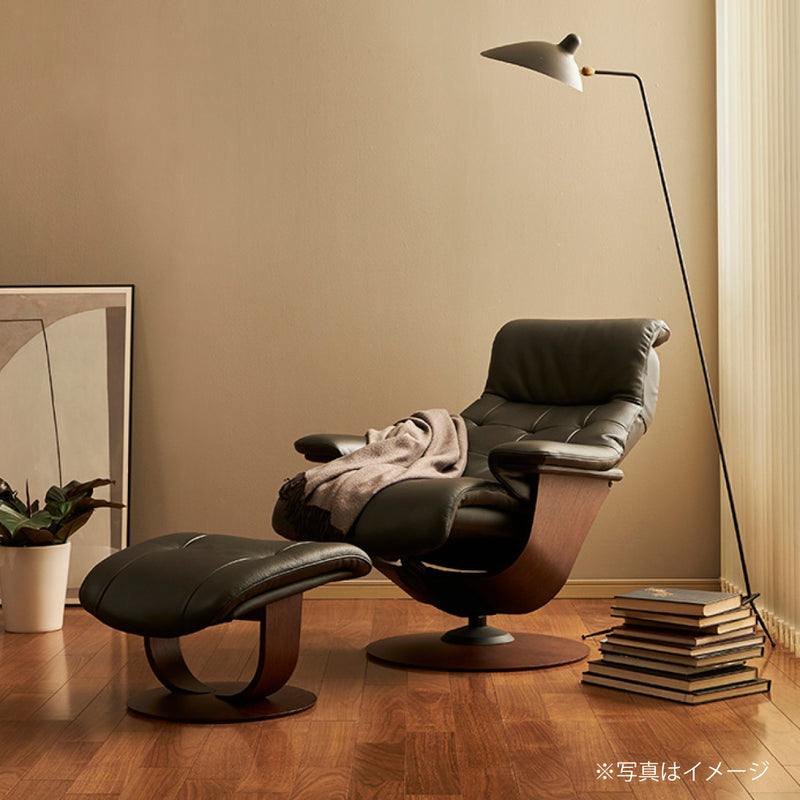 カリモク オットマン RU02model ファースト Mサイズ オーク材 本革