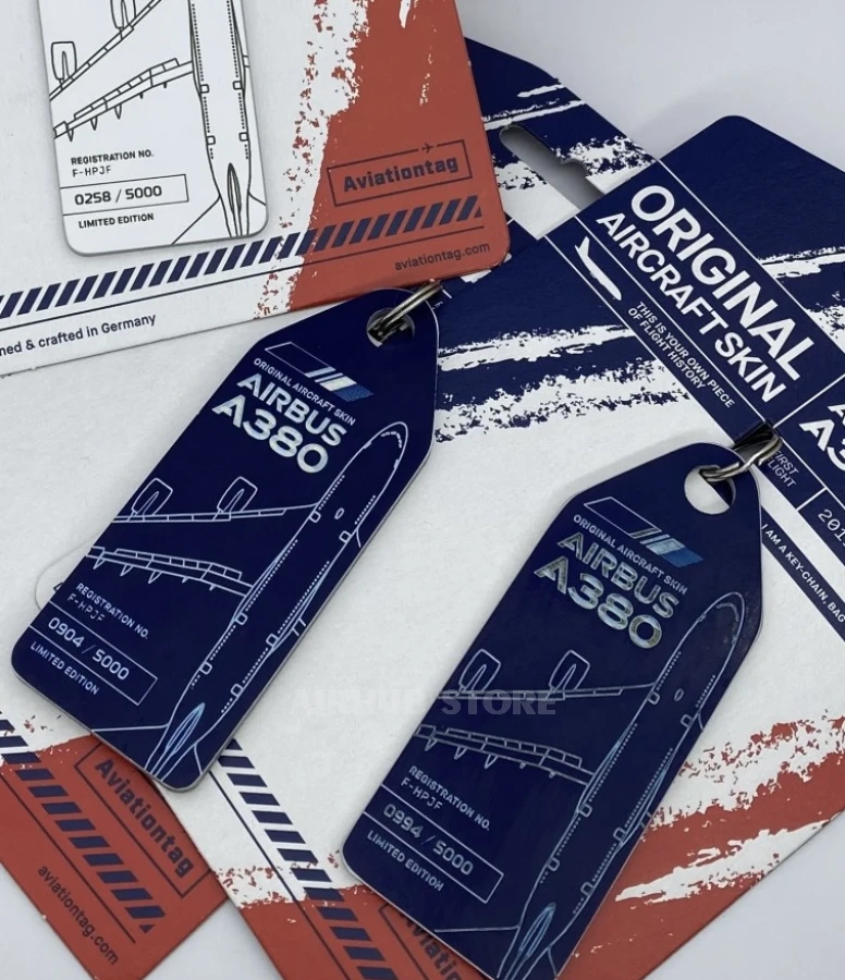 Aviation Airbus A380 Air France F-HPJF Keychain aviationtag